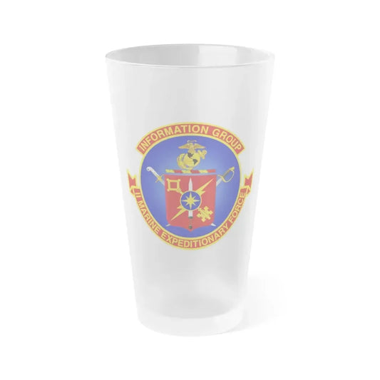 II Marine Expeditionary Force MEF Information Group (USMC) Frosted Pint Glass 16oz Default Title - Go Mug Yourself