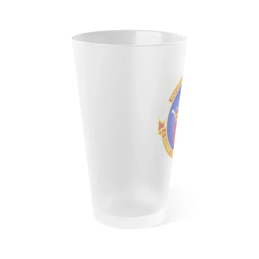 II Marine Expeditionary Force MEF Information Group (USMC) Frosted Pint Glass 16oz - Go Mug Yourself