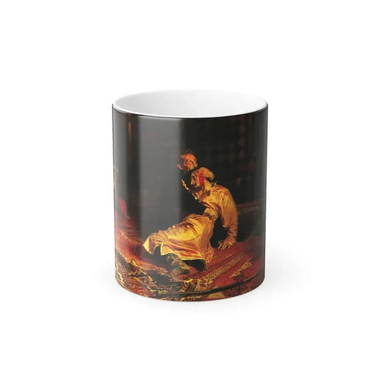 Ilia Efimovich Repin (1844-1930)  Ivan the Terrible and His Son Ivan on November 16th, 1581- Oil on Canv-0 - Color Changing Mug 11oz 11oz - Go Mug Yourself