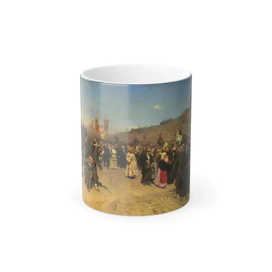 Ilia Efimovich Repin (1844-1930)  Religious Procession in Kursk Province - Color Changing Mug 11oz 11oz - Go Mug Yourself