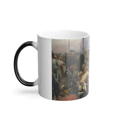 Ilia Efimovich Repin (1844-1930) Reply of the Zaporozhian Cossacks to Sultan Mehmed IV of the Ottoman Em-0 - Color Changing Mug 11oz - Go Mug Yourself