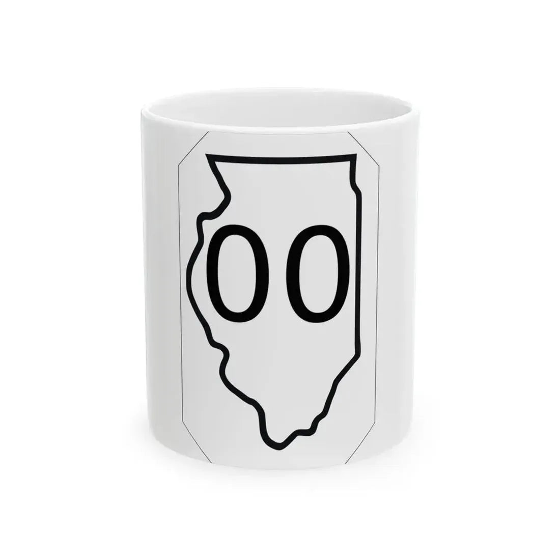 Illinois 00 1926 (Illinois) (Road Sign) White Coffee Mug 11oz - Go Mug Yourself