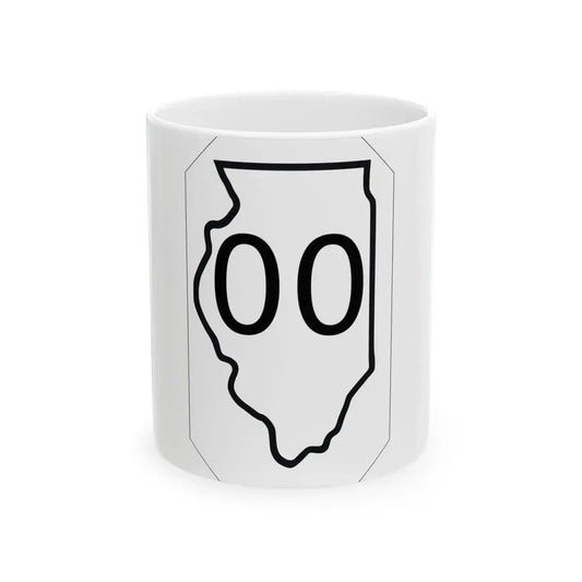 Illinois 00 1926 (Illinois) (Road Sign) White Coffee Mug 11oz - Go Mug Yourself