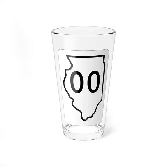 Illinois 00 1950 (Illinois) (Road Sign) Pint Glass 16oz 16oz - Go Mug Yourself