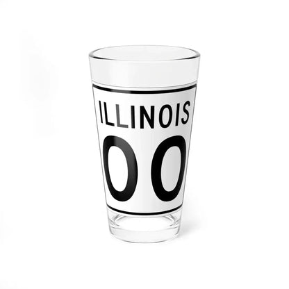 Illinois 00 1960 (Illinois) (Road Sign) Pint Glass 16oz 16oz - Go Mug Yourself