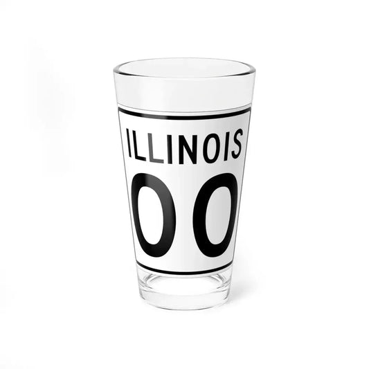 Illinois 00 1960 (Illinois) (Road Sign) Pint Glass 16oz 16oz - Go Mug Yourself
