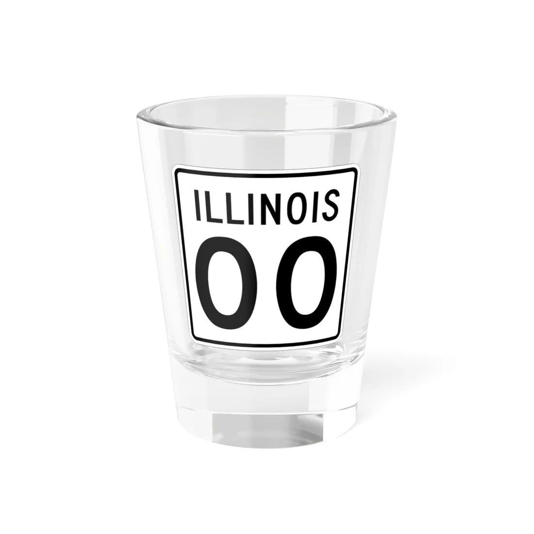Illinois 00 1960 (Illinois) (Road Sign) Shot Glass 1.5oz 1.5oz - Go Mug Yourself