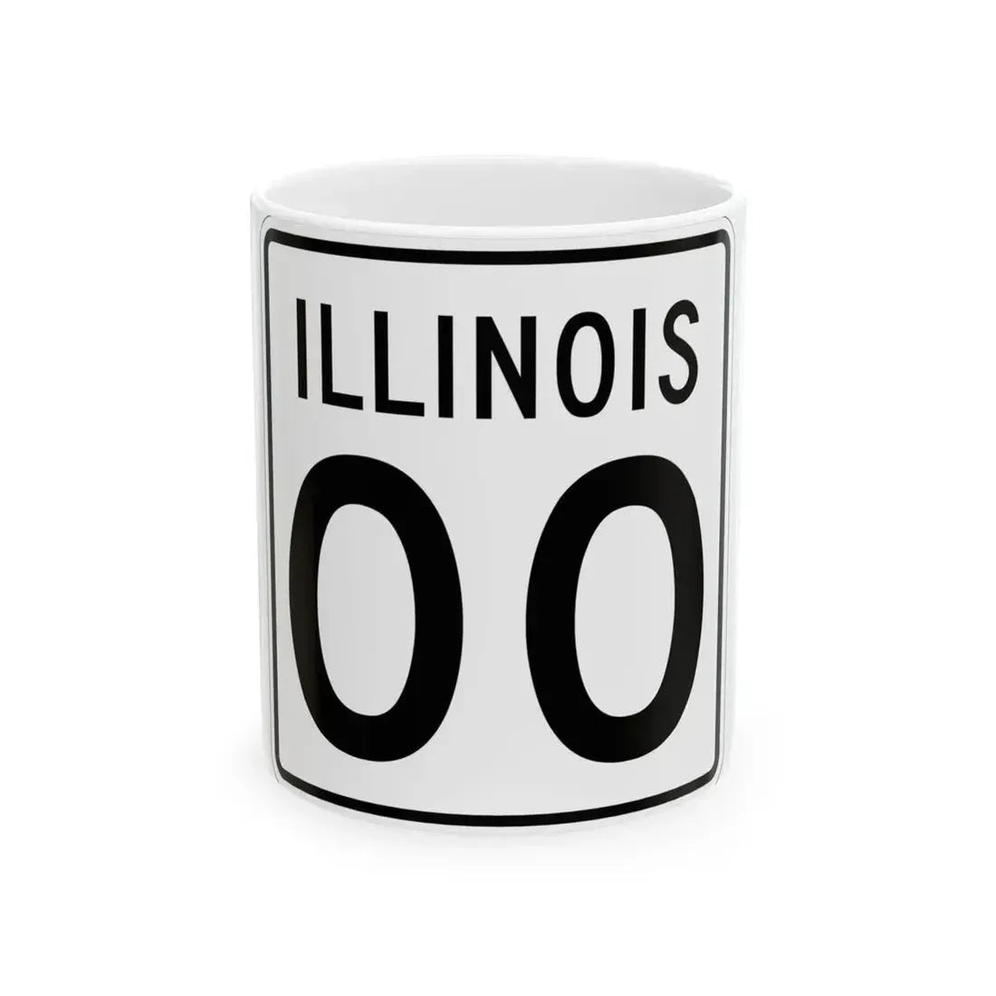 Illinois 00 1960 (Illinois) (Road Sign) White Coffee Mug 11oz - Go Mug Yourself