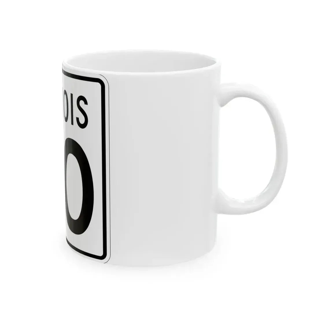 Illinois 00 1960 (Illinois) (Road Sign) White Coffee Mug - Go Mug Yourself
