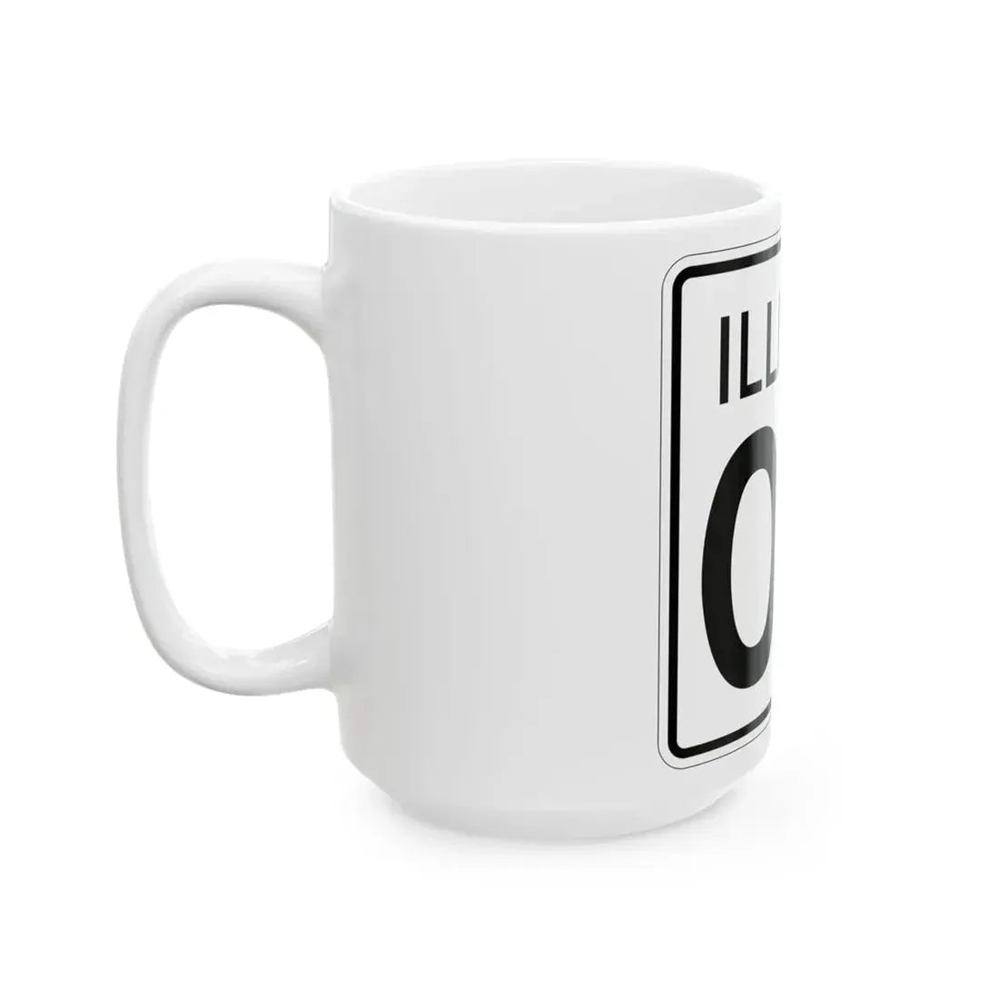Illinois 00 1960 (Illinois) (Road Sign) White Coffee Mug - Go Mug Yourself