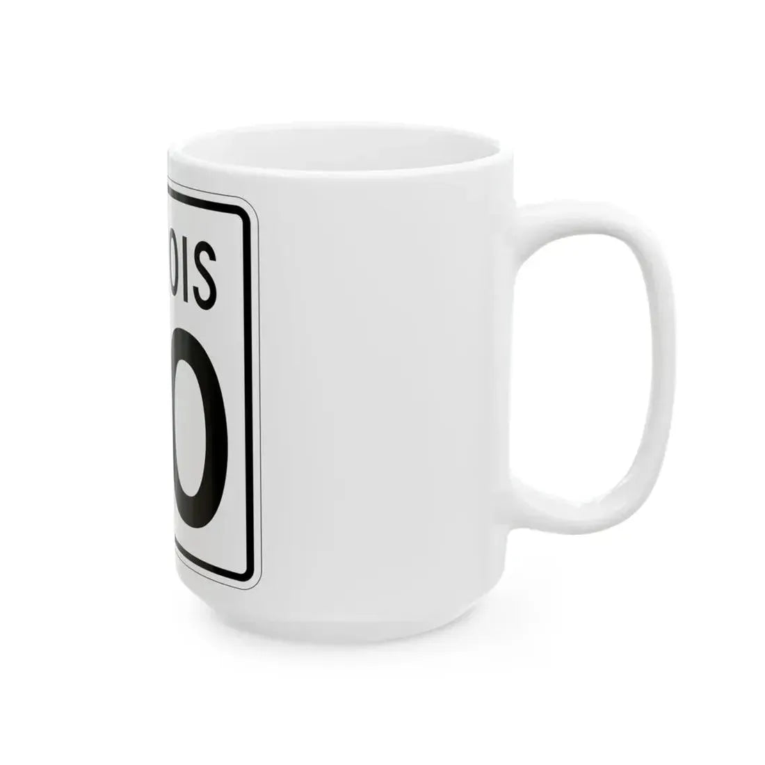 Illinois 00 1960 (Illinois) (Road Sign) White Coffee Mug - Go Mug Yourself