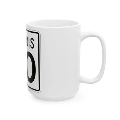 Illinois 00 1960 (Illinois) (Road Sign) White Coffee Mug - Go Mug Yourself