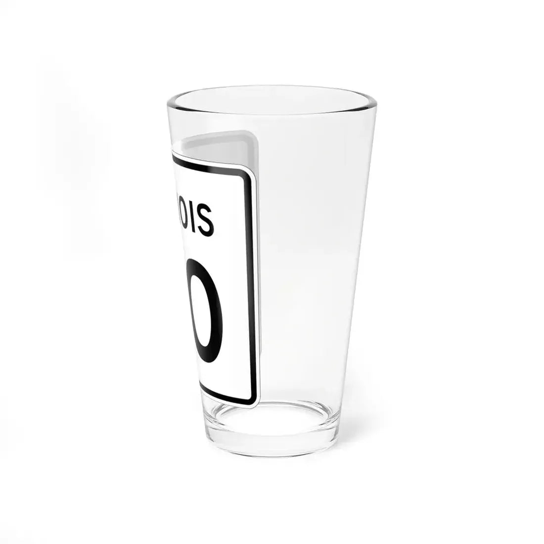 Illinois 00 template (Illinois) (Road Sign) Pint Glss 16oz - Go Mug Yourself