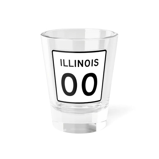 Illinois 00 template (Illinois) (Road Sign) Shot Glass 1.5oz 1.5oz - Go Mug Yourself