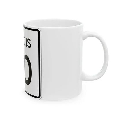 Illinois 00 template (Illinois) (Road Sign) White Coffee Mug - Go Mug Yourself