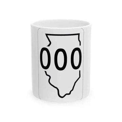Illinois 000 1950 (Illinois) (Road Sign) White Coffee Mug 11oz - Go Mug Yourself