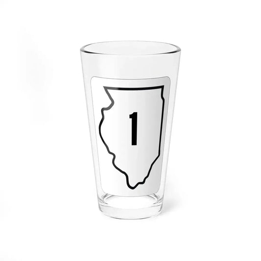 Illinois 1 1950 (Illinois) (Road Sign) Pint Glass 16oz 16oz - Go Mug Yourself