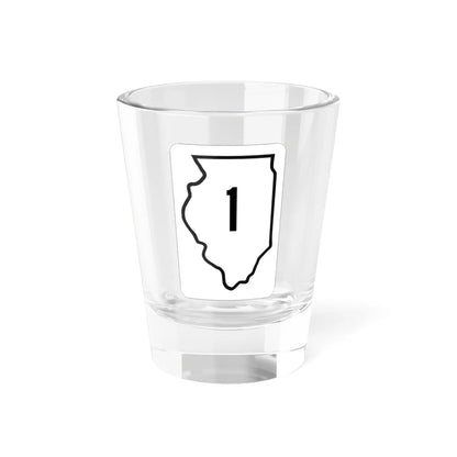 Illinois 1 1950 (Illinois) (Road Sign) Shot Glass 1.5oz 1.5oz - Go Mug Yourself