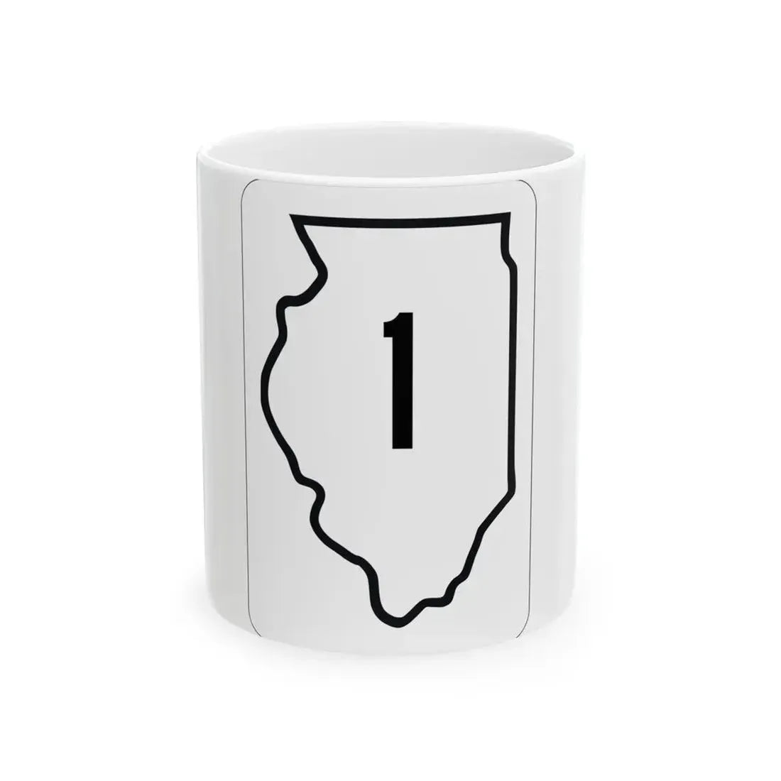 Illinois 1 1950 (Illinois) (Road Sign) White Coffee Mug 11oz - Go Mug Yourself