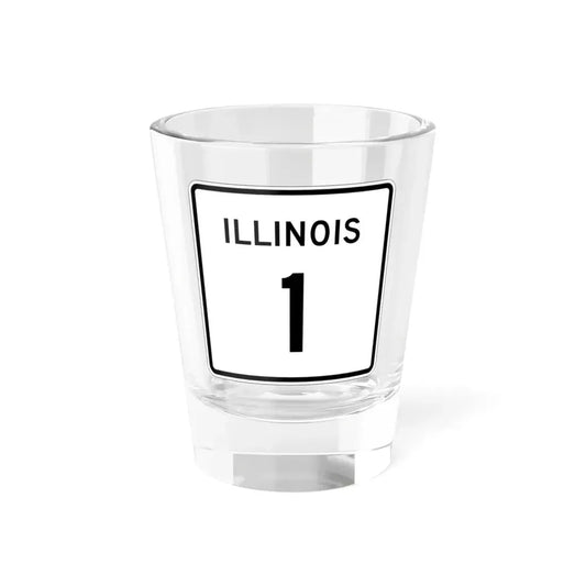 Illinois 1 (Illinois) (Road Sign) Shot Glass 1.5oz 1.5oz - Go Mug Yourself