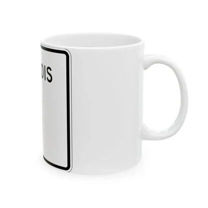 Illinois 1 (Illinois) (Road Sign) White Coffee Mug - Go Mug Yourself