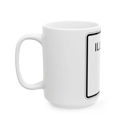 Illinois 1 (Illinois) (Road Sign) White Coffee Mug - Go Mug Yourself