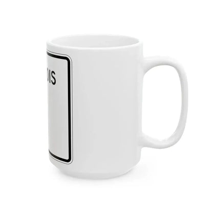 Illinois 1 (Illinois) (Road Sign) White Coffee Mug - Go Mug Yourself