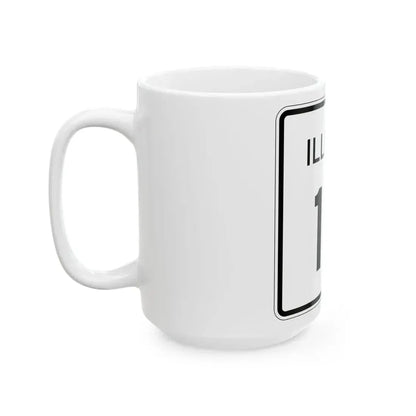 Illinois 10 (Illinois) (Road Sign) White Coffee Mug - Go Mug Yourself