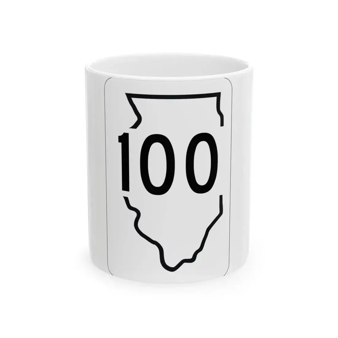 Illinois 100 1950 (Illinois) (Road Sign) White Coffee Mug 11oz - Go Mug Yourself