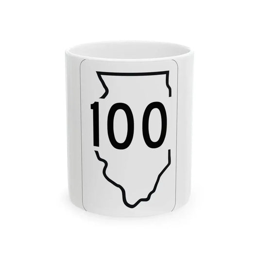 Illinois 100 1950 (Illinois) (Road Sign) White Coffee Mug 11oz - Go Mug Yourself