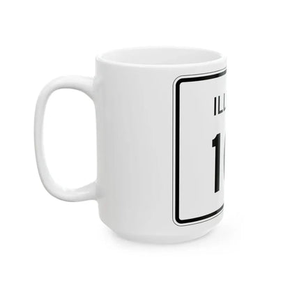 Illinois 101 (Illinois) (Road Sign) White Coffee Mug - Go Mug Yourself
