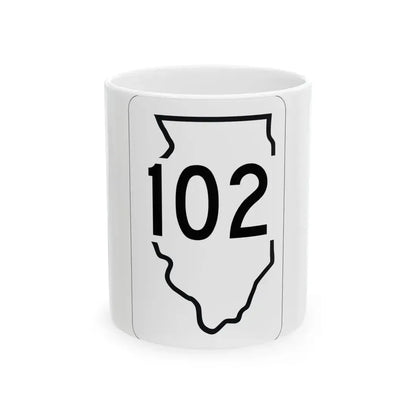 Illinois 102 1950 (Illinois) (Road Sign) White Coffee Mug 11oz - Go Mug Yourself