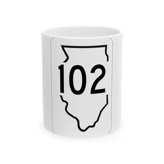 Illinois 102 1950 (Illinois) (Road Sign) White Coffee Mug 11oz - Go Mug Yourself