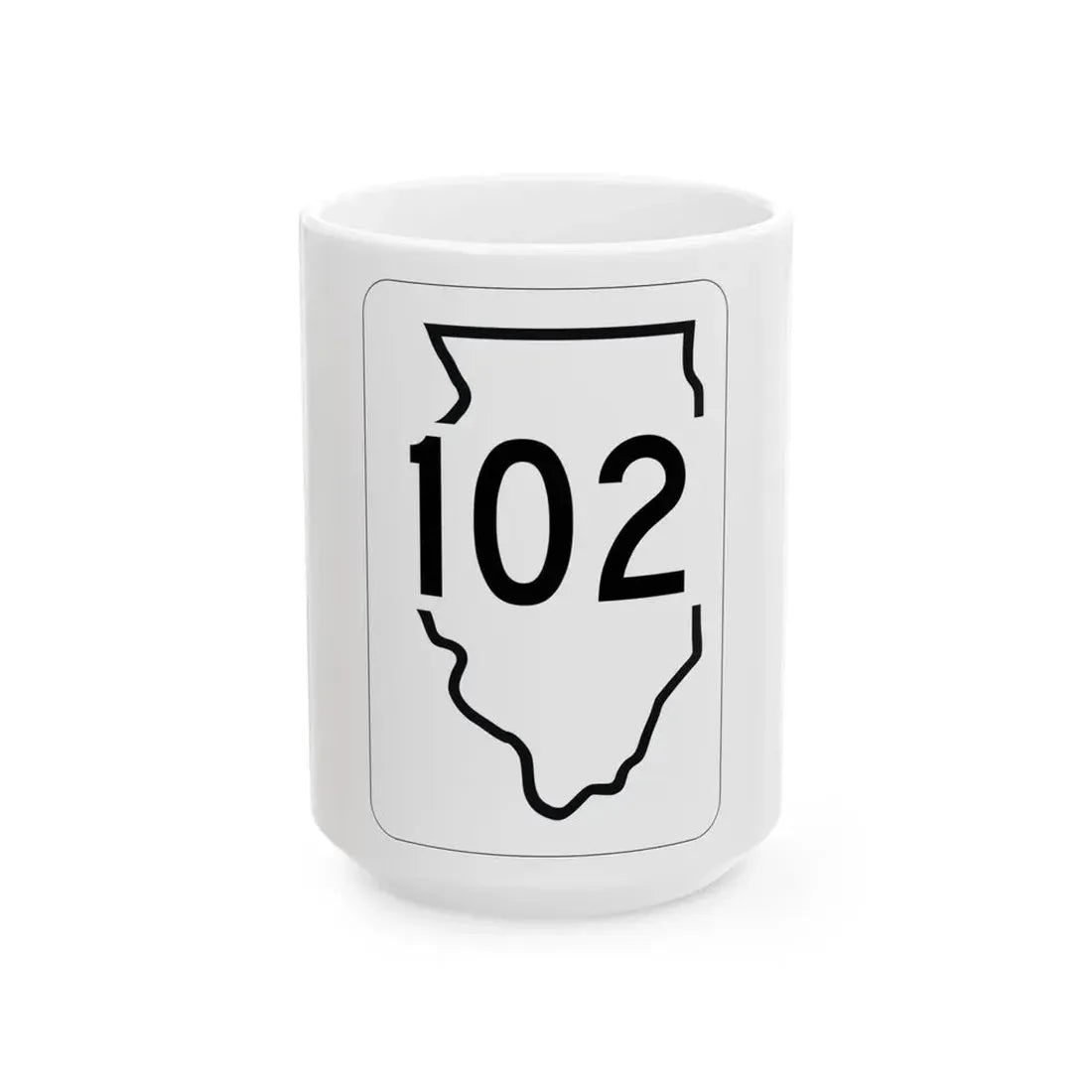 Illinois 102 1950 (Illinois) (Road Sign) White Coffee Mug 15oz - Go Mug Yourself