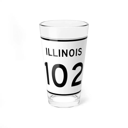 Illinois 102 (Illinois) (Road Sign) Pint Glass 16oz 16oz - Go Mug Yourself