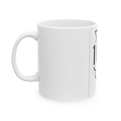 Illinois 104 1950 (Illinois) (Road Sign) White Coffee Mug - Go Mug Yourself