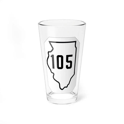 Illinois 105 1926 (Illinois) (Road Sign) Pint Glass 16oz 16oz - Go Mug Yourself