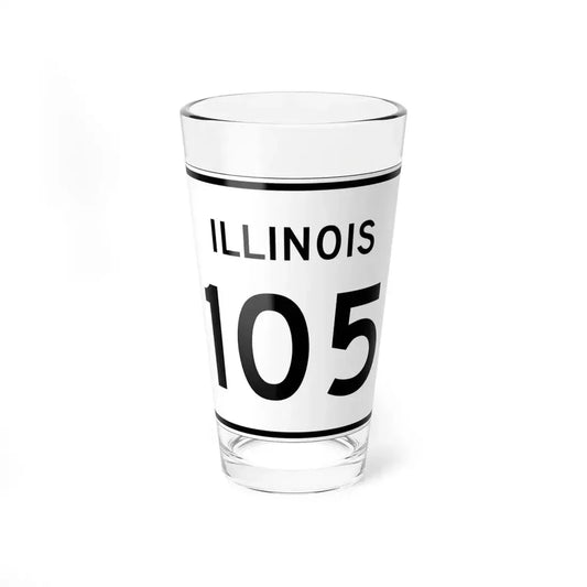 Illinois 105 (Illinois) (Road Sign) Pint Glass 16oz 16oz - Go Mug Yourself