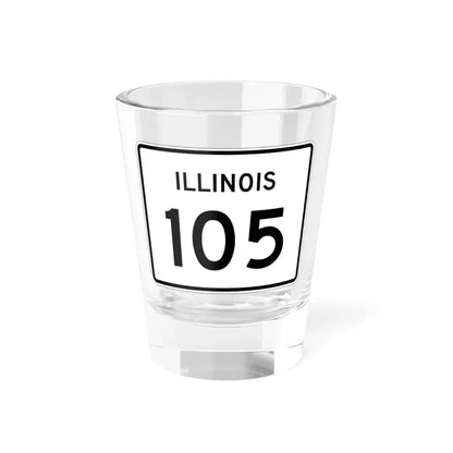 Illinois 105 (Illinois) (Road Sign) Shot Glass 1.5oz 1.5oz - Go Mug Yourself