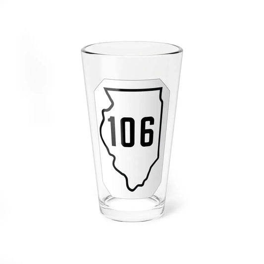 Illinois 106 1926 (Illinois) (Road Sign) Pint Glass 16oz 16oz - Go Mug Yourself