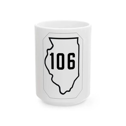 Illinois 106 1926 (Illinois) (Road Sign) White Coffee Mug 15oz - Go Mug Yourself