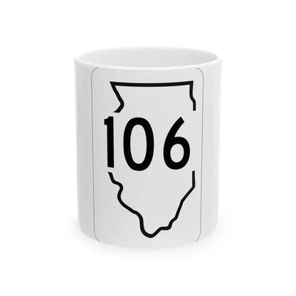 Illinois 106 1950 (Illinois) (Road Sign) White Coffee Mug 11oz - Go Mug Yourself