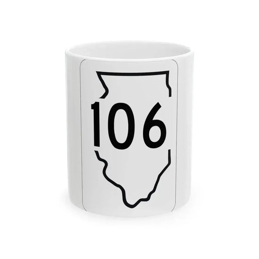Illinois 106 1950 (Illinois) (Road Sign) White Coffee Mug 11oz - Go Mug Yourself