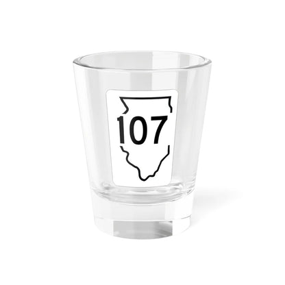 Illinois 107 1950 (Illinois) (Road Sign) Shot Glass 1.5oz 1.5oz - Go Mug Yourself