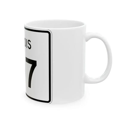 Illinois 107 (Illinois) (Road Sign) White Coffee Mug - Go Mug Yourself