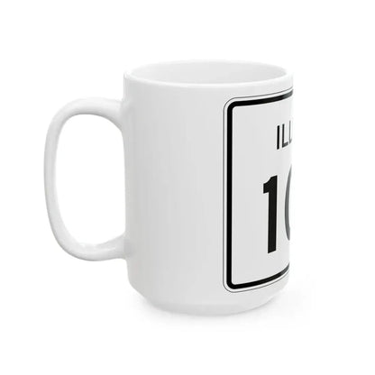 Illinois 107 (Illinois) (Road Sign) White Coffee Mug - Go Mug Yourself
