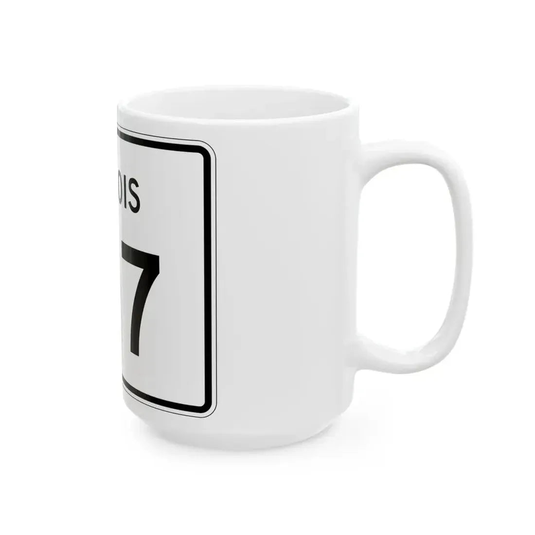 Illinois 107 (Illinois) (Road Sign) White Coffee Mug - Go Mug Yourself