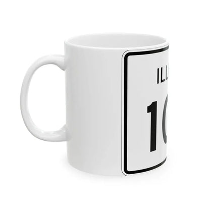 Illinois 108 (Illinois) (Road Sign) White Coffee Mug - Go Mug Yourself