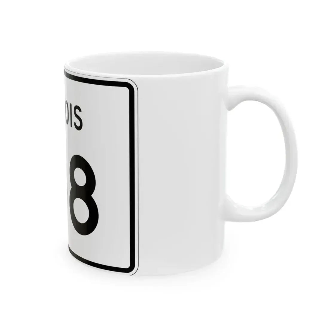 Illinois 108 (Illinois) (Road Sign) White Coffee Mug - Go Mug Yourself