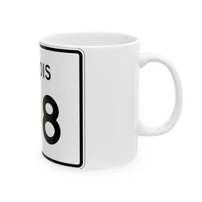 Illinois 108 (Illinois) (Road Sign) White Coffee Mug - Go Mug Yourself
